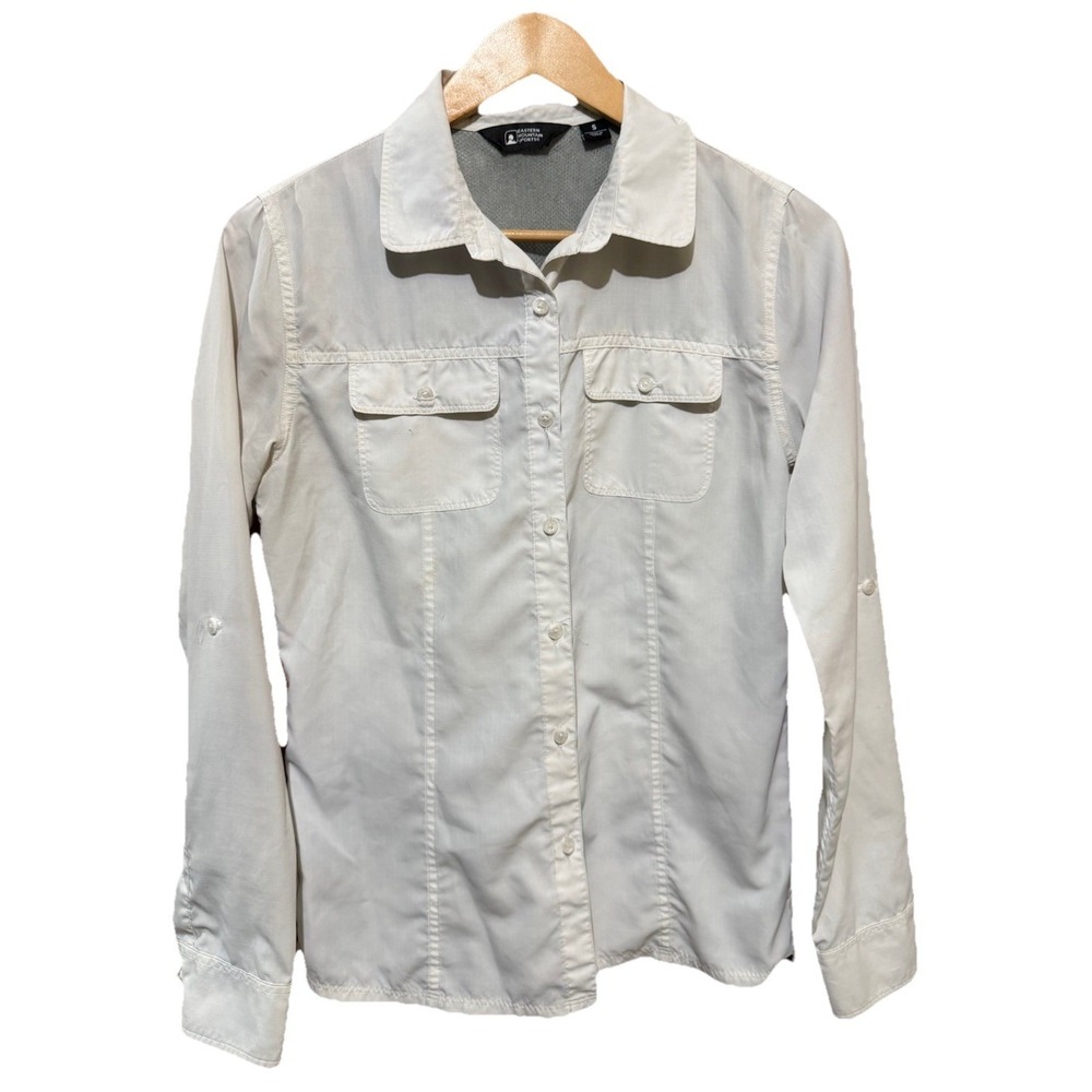 Eastern Mountain Sports Women's Outdoor Vented Cream LS Fishing Shirt‎ Small